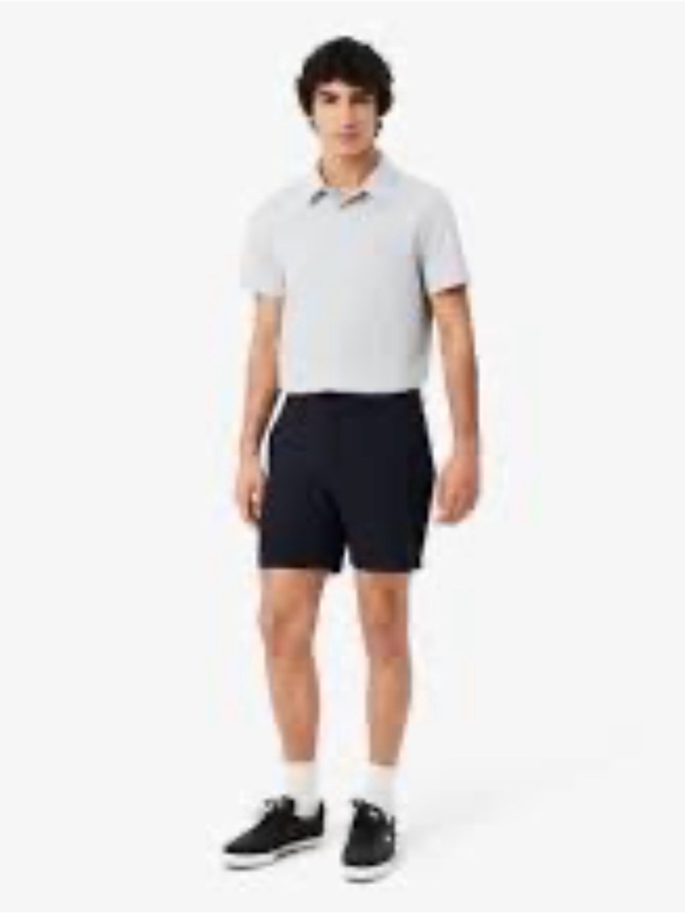 Lacoste Men’s Black Flat-Front Shorts